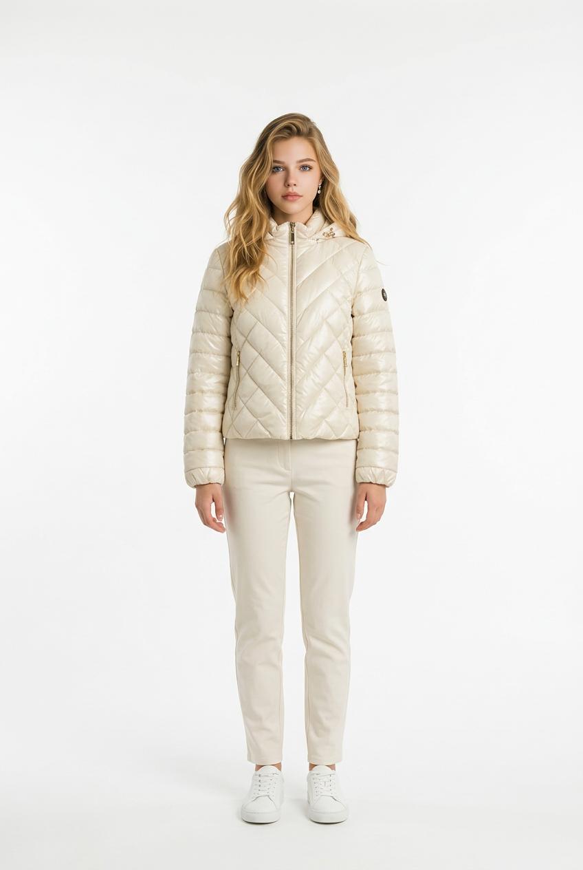 Gaudì Piumino da donna con cappuccio 611BD35001 2131 champagne