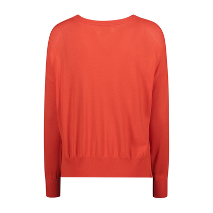 Gaudì maglioncino da donna girocollo con effetto cucitura a V 511BD53011 2719 arancio