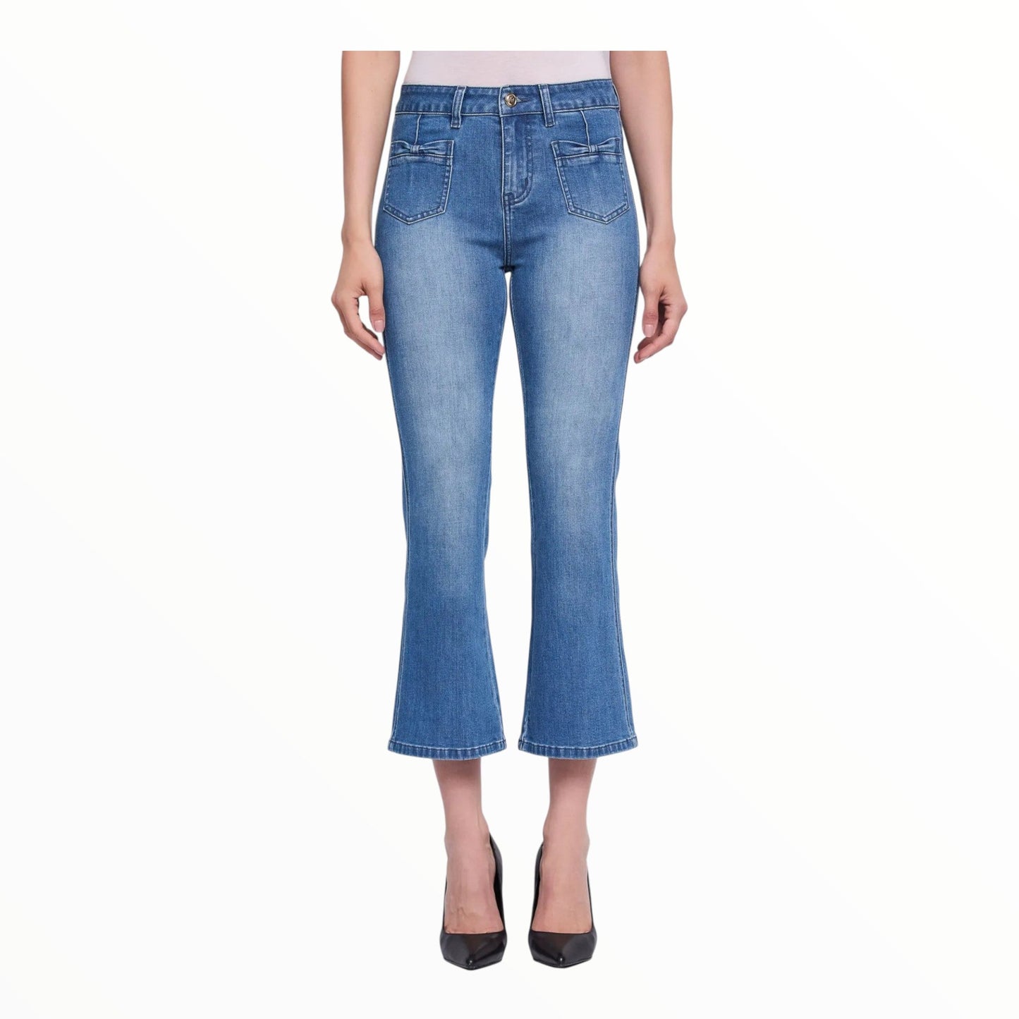 Gaudì Jeans 611BD26014 Blu Chiaro Flare Cropped Donna