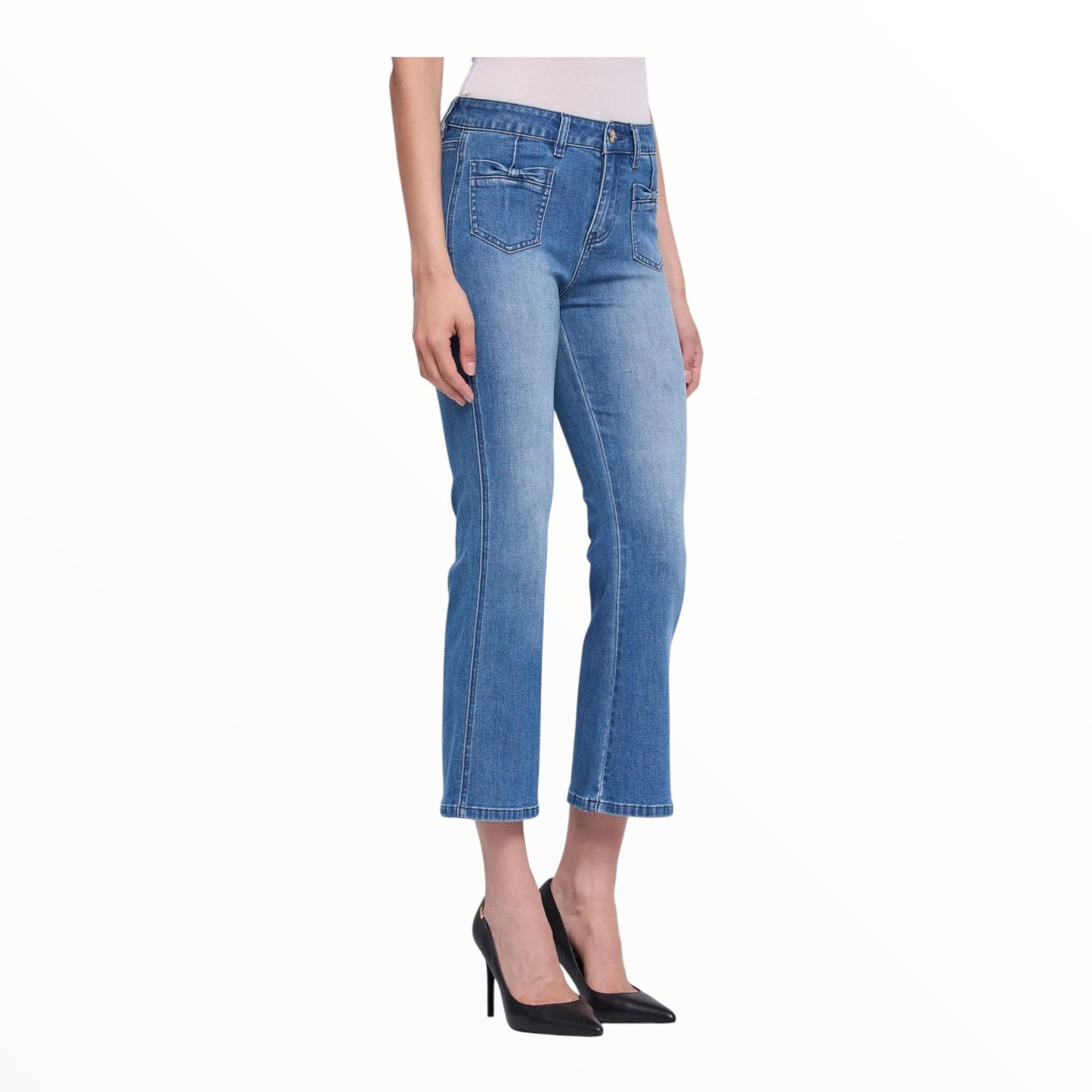 Gaudì Jeans 611BD26014 Blu Chiaro Flare Cropped Donna