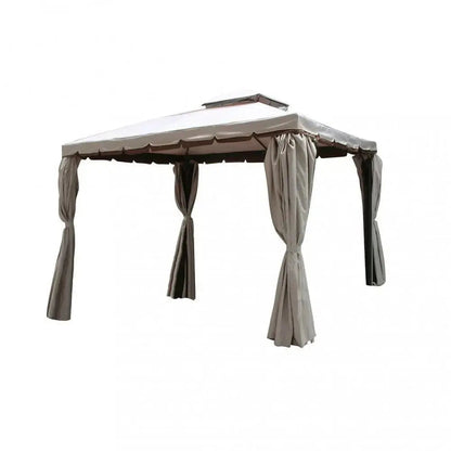 Gazebo Avana Ecrù: 3x3 metri di Eleganza e Funzionalità con Tende e Zanzariere