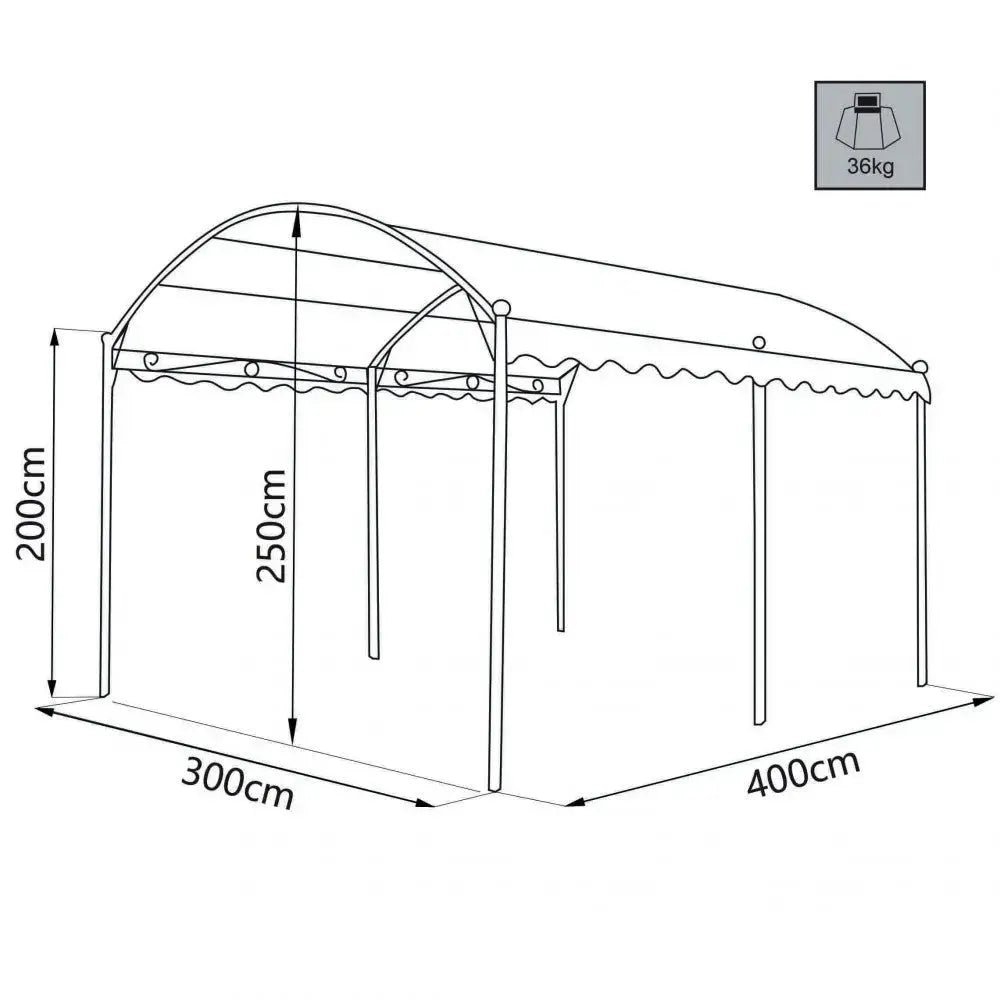 Gazebo arco 3 x 4