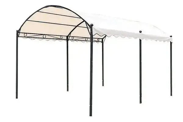 Pavillon "Carport" 3x4 Meter in Ecru mit robuster Struktur
