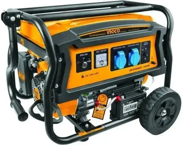 Benzinstromerzeuger 3,5 kW 4-Takt 208 cm³ mit Rädern Ingco