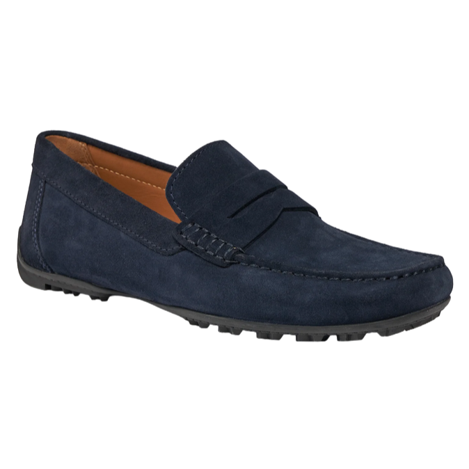 Geox Scarpa mocassino da uomo in camoscio Kosmopolis + Grip U35CFB00020C4064 blu
