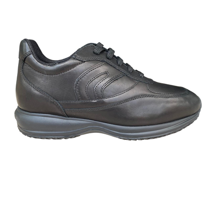Geox Happy U4562A 00043 C9999 Nero - Sneaker Casual Uomo Pelle Traspirante
