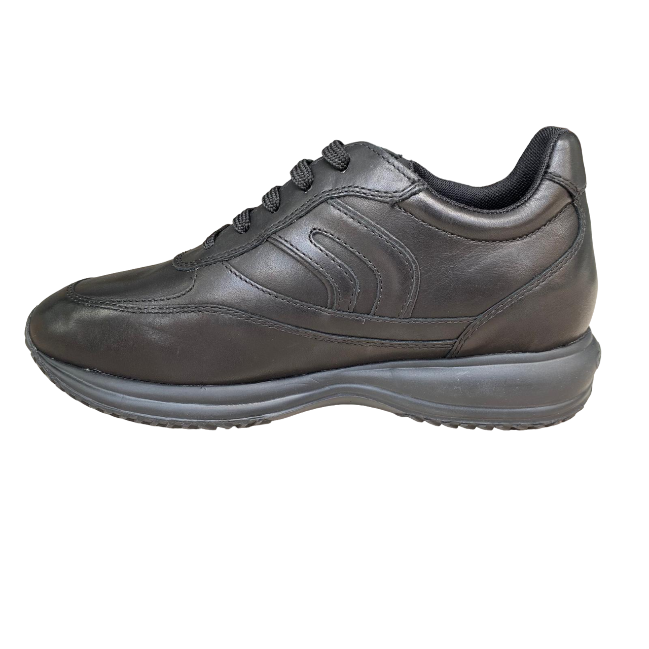 Geox Happy U4562A 00043 C9999 Nero - Sneaker Casual Uomo Pelle Traspirante