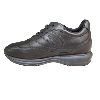 Geox Happy U4562A 00043 C9999 Nero - Sneaker Casual Uomo Pelle Traspirante