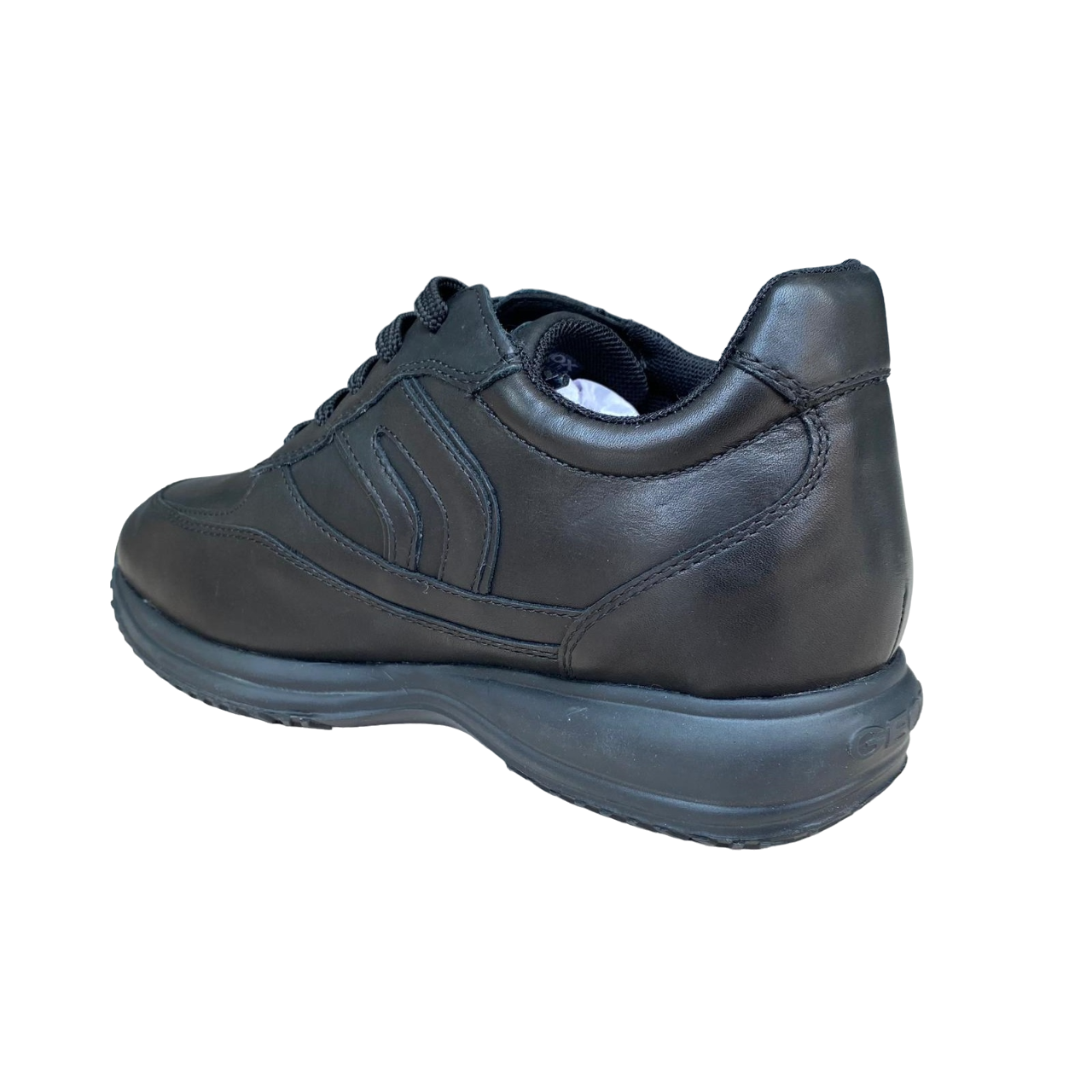 Geox Happy U4562A 00043 C9999 Nero - Sneaker Casual Uomo Pelle Traspirante