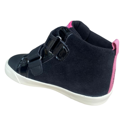 Geox scarpa sneakers con strappo da bambina Kilwi Minnie B46D5B 022HH C9289 nero-rosa
