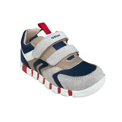 Geox Iupidoo B3555D Lifestyle Sneakers Bambino Beige Blu - 022BC C0819