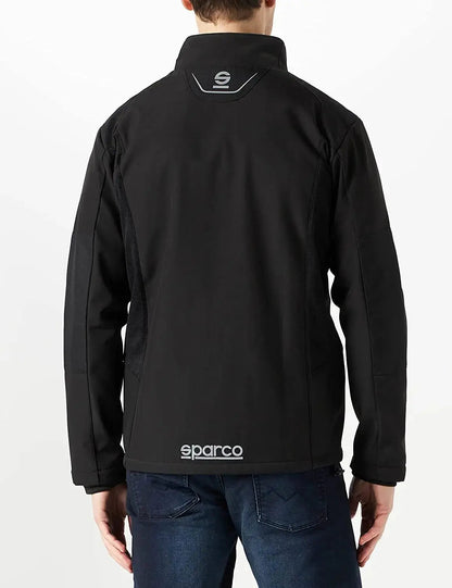 Giacca idrorepellente softshell sparco nera