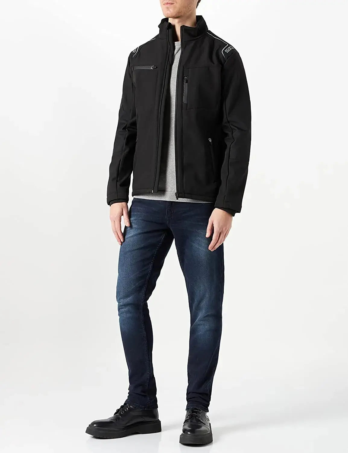 Giacca idrorepellente softshell sparco nera
