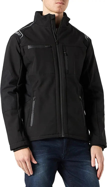 Giacca idrorepellente softshell sparco nera