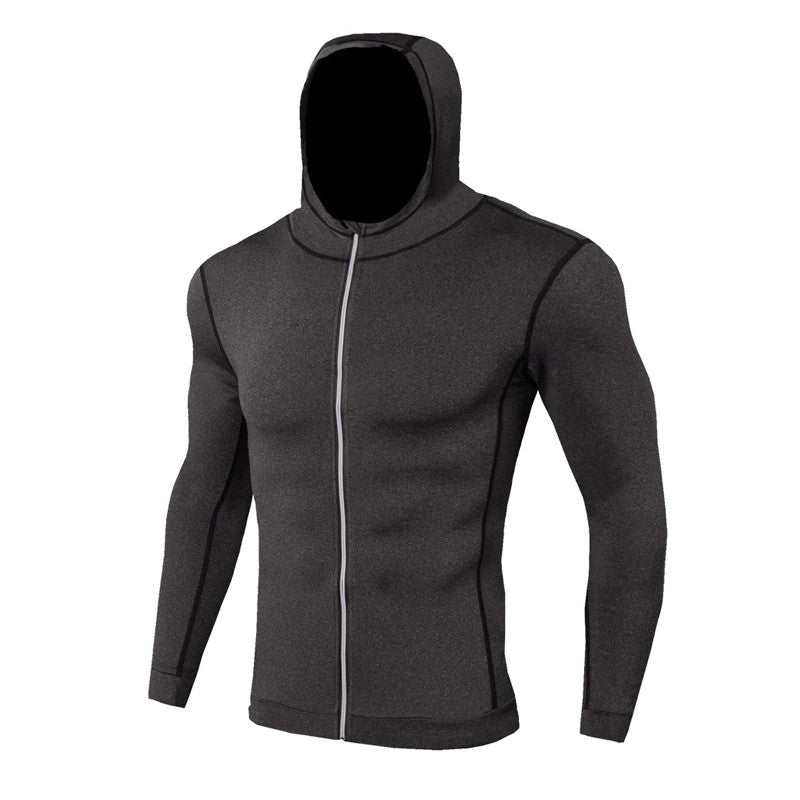 Giacca Fitness uomo con Cappuccio Zip | Felpa Palestra uomo Traspirante