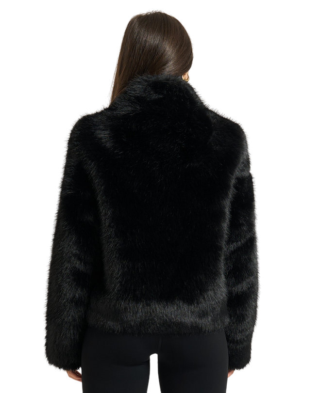 Yes Zee Giacca Corta Ecopelliccia Donna 1382-G004-0801 Nero