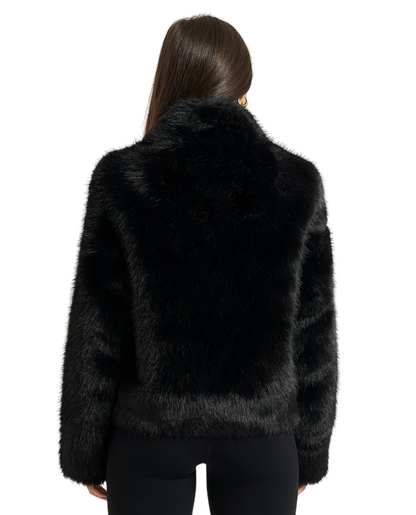 Yes Zee Giacca Corta Ecopelliccia Donna 1382-G004-0801 Nero