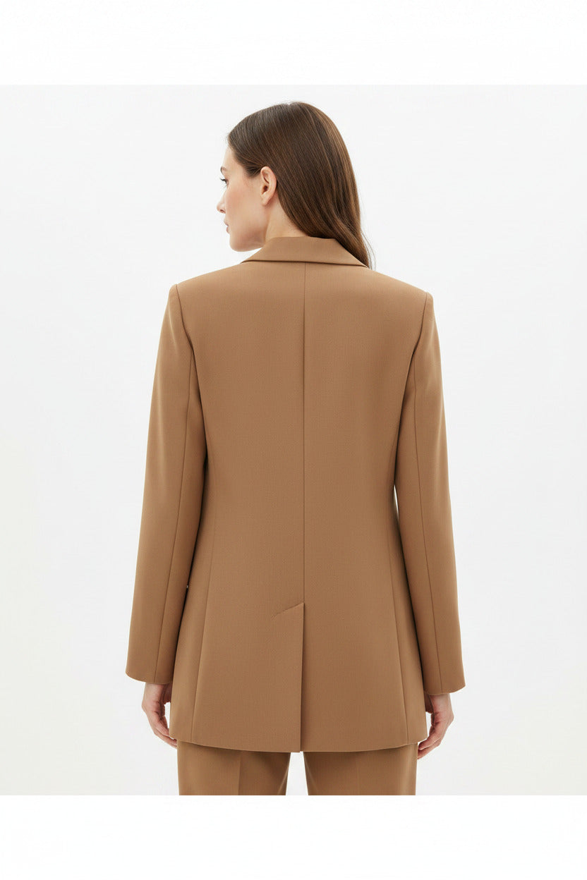 Giacca elegante donna, Giacca con bottoni autunnale femminile