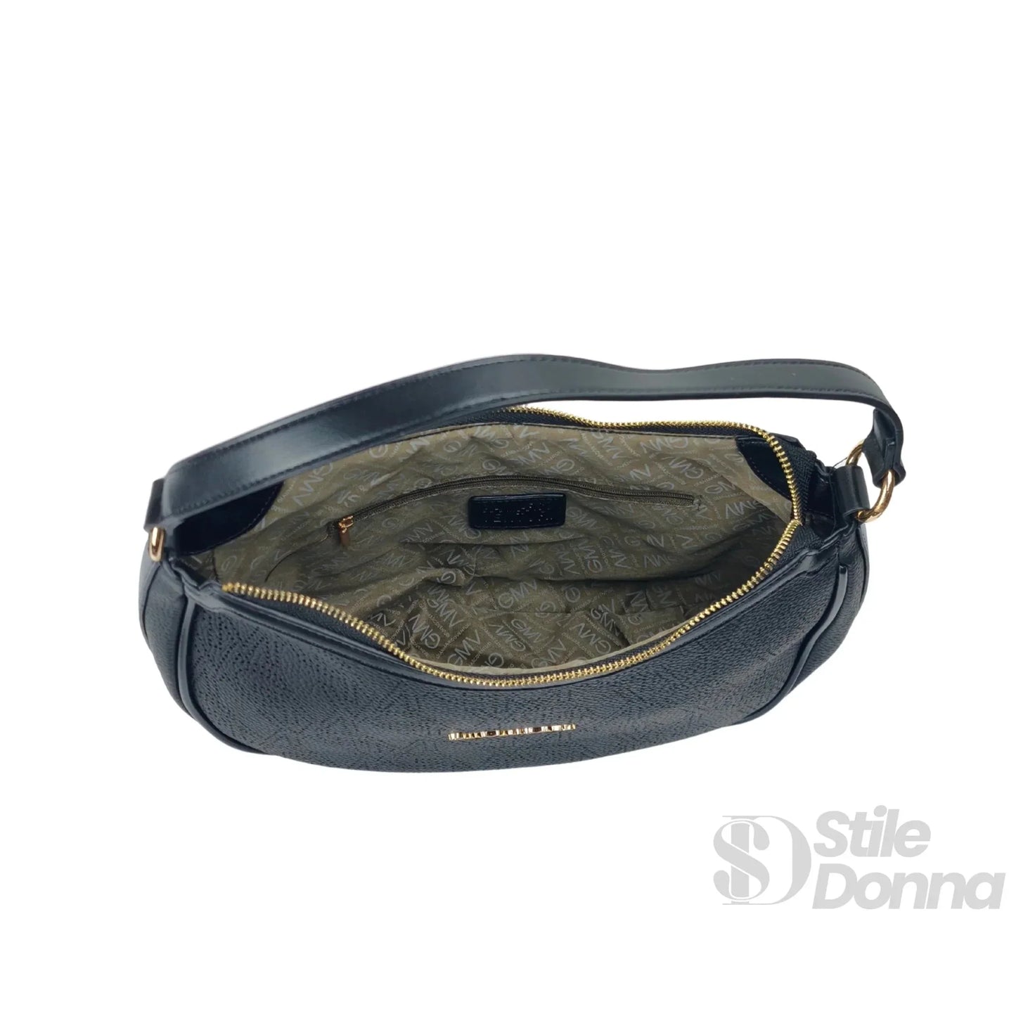 Gianmarco Venturi Borsa Hobo in Ecopelle con Finiture Dorate