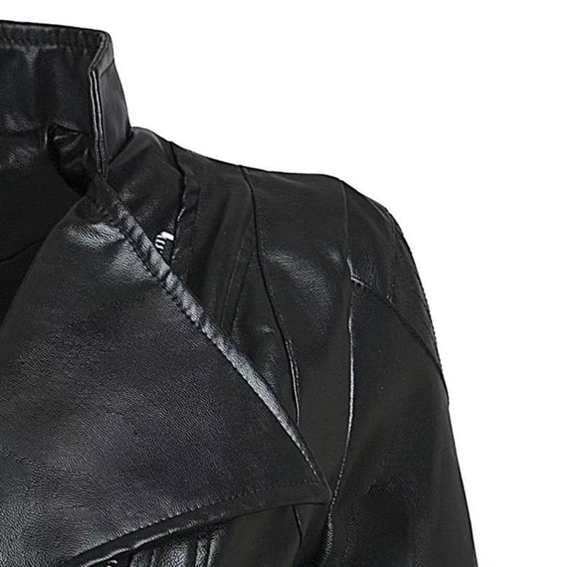 Giubbotto Donna Invernale Nera in Ecopelle – Giubbotto con Zip