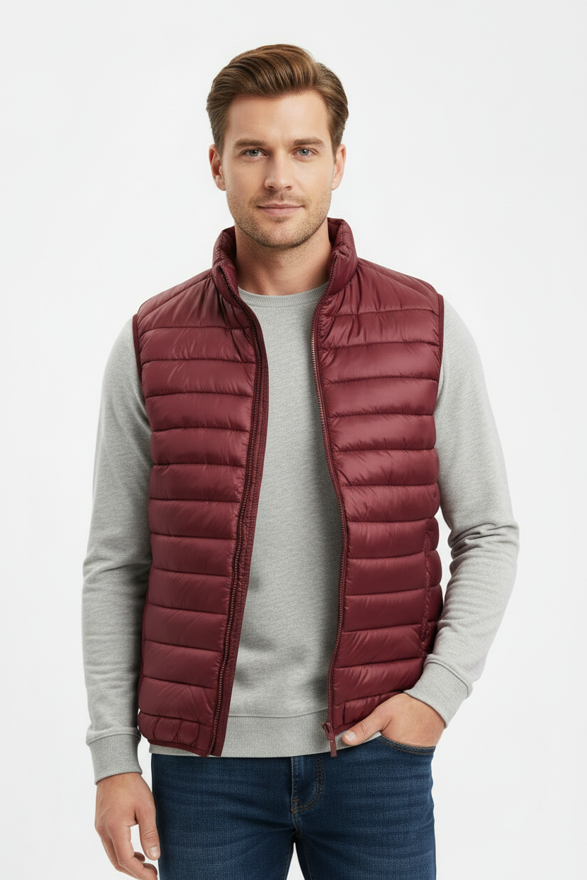 Giubbotto Senza Maniche Uomo Imbottito – Gilet Piumino Leggero Antivento