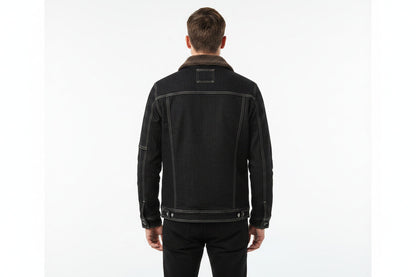 Giacca Jeans Uomo Felpata Invernale Calda e Comoda Slim Fit