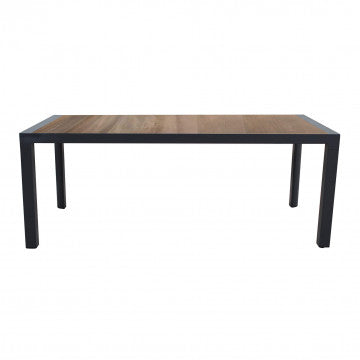 Tavolo Carson 195 x 90 - Struttura in alluminio con piano in ceramica effetto legno