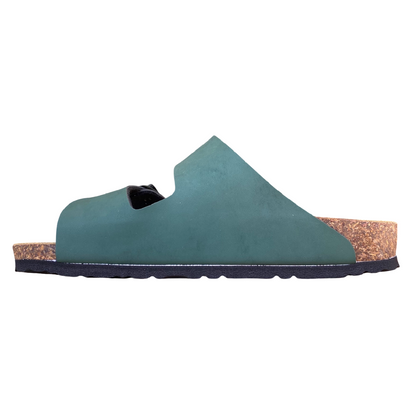 Godlstar ciabatta da donna con plaltare anatomico e 2 fasce con fibbie GS823 verde