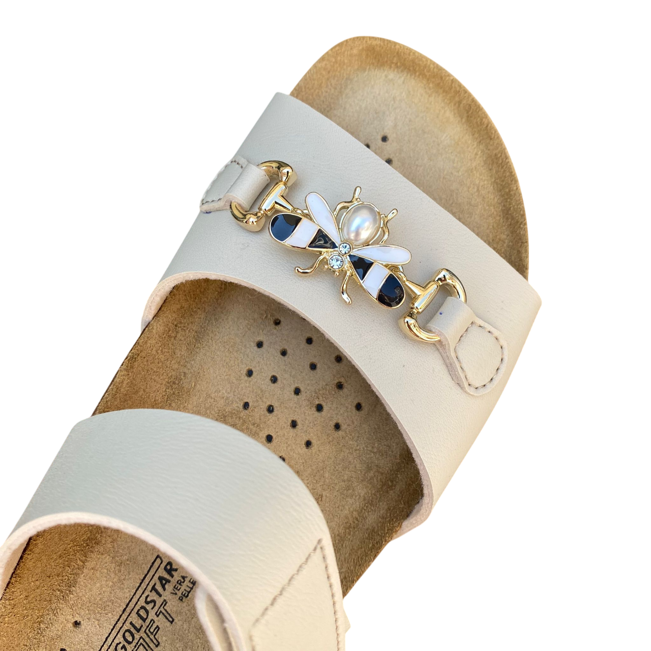 Goldstar Ciabatta Donna GS4888M - Sandalo Casual con Sottopiede in Pelle