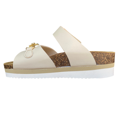 Goldstar Ciabatta Donna GS4888M - Sandalo Casual con Sottopiede in Pelle