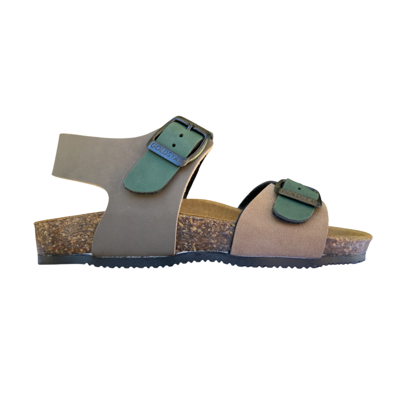 Goldstar Sandalo Bambino Plantare Ergonomico 2 Fibbie Verde Pineta - GS8805