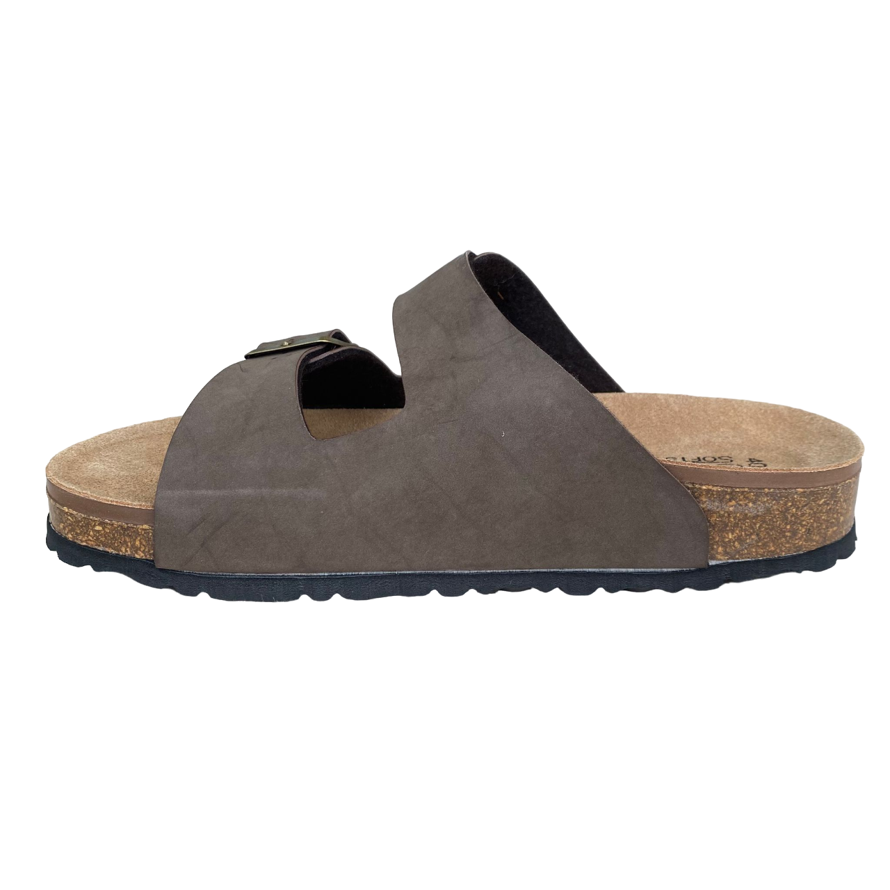 Goldstar Ciabatta Uomo GS39900 Moro | Sottopiede Pelle 2 Fibbie