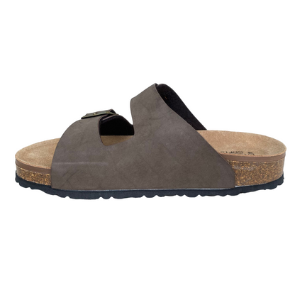 Goldstar Ciabatta Uomo GS39900 Moro | Sottopiede Pelle 2 Fibbie