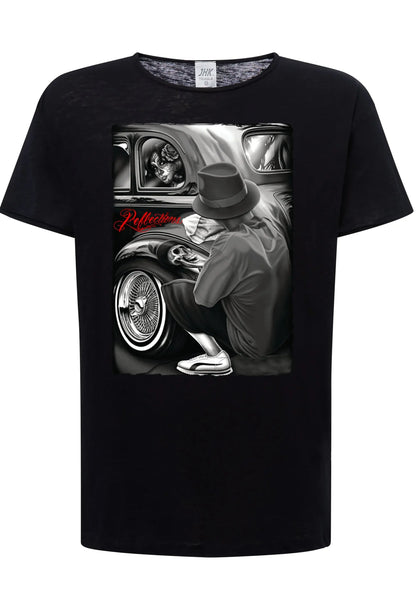 Gonzales Tattoo Skull - T-shirt Uomo Cotone Fiammato