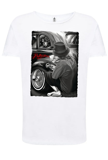 Gonzales Tattoo Skull - T-shirt Uomo Cotone Fiammato