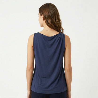 Griffai Canotta Donna con Bottoni Blu - DGP7993
