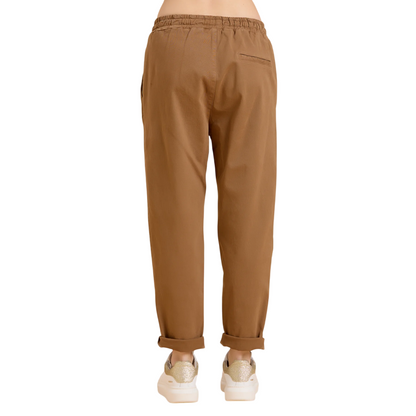 Griffai D6010: Pantalaccio in Gabardina Donna Biscotto