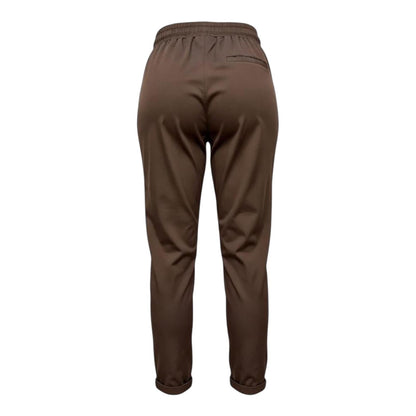 Griffai Pantalaccio in raso da donna con elastico in vita DGP7909 tabacco