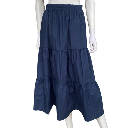Griffai gonna a balze da donna in cotone DGP6690 blu