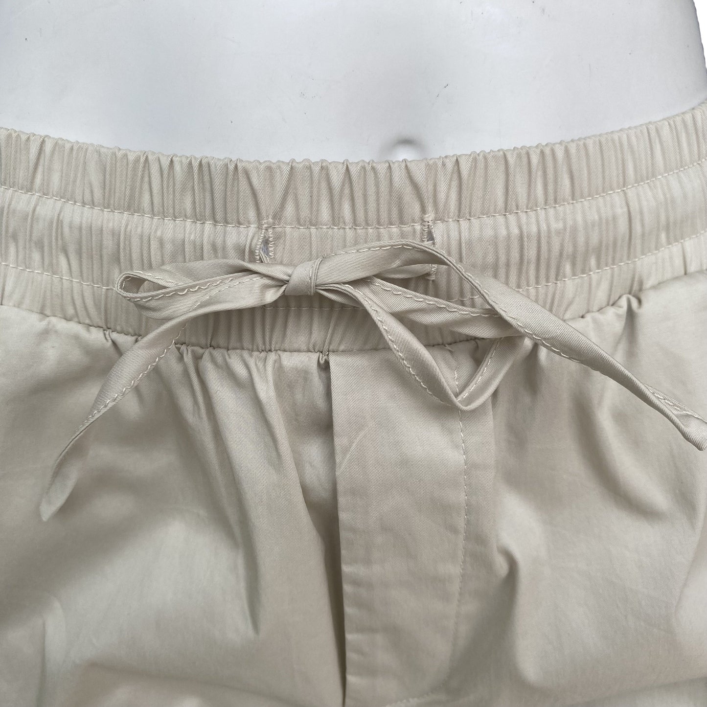 Griffai pantalone da donna in tessuto tecnico con elastico e laccio in vita DGP6306 beige