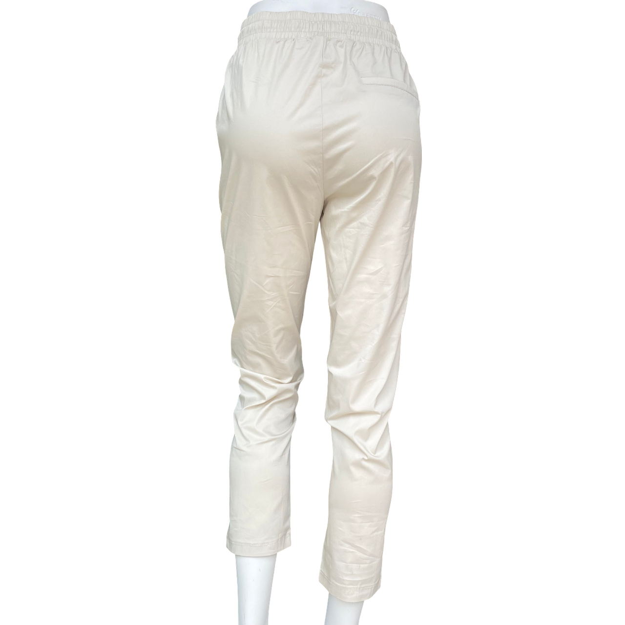 Griffai pantalone da donna in tessuto tecnico con elastico e laccio in vita DGP6306 beige