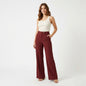 Griffai Women's Wide Leg Trousers Barolo - DGP7857