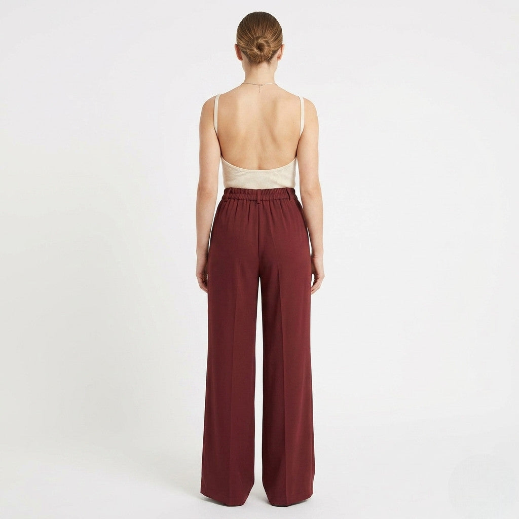Griffai Pantalone Largo Donna Barolo - DGP7857