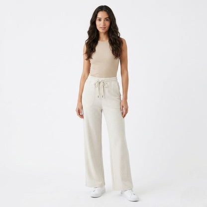 Griffai Pantalone Largo Donna Modal Perla - DGP7720