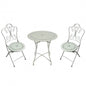 Set of 2 Chairs and Round Garden Table Ø 60 Morfeo - White, Ceramicax, Foldable