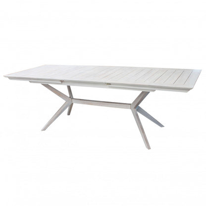 Tavolo Bali allungabile in legno di acacia - Bianco 180/240 x 90