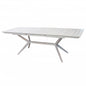 Extendable Bali acacia wood table - White 180/240 x 90