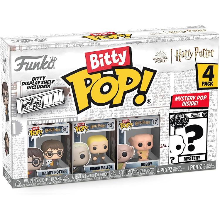 Funko Bitty Pop ! Harry Potter/Draco Malfoy/Dobby Box 4 Pack Con Mistery Figure