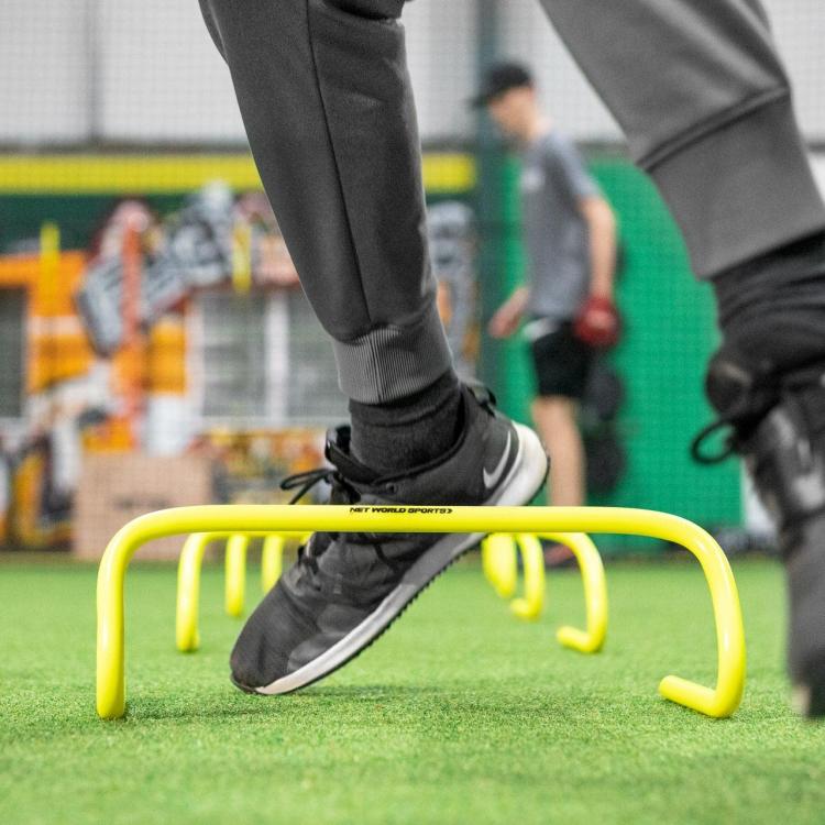 Set 5 Hürden Sport Training Fußball Geschwindigkeit Agilität Football Gelb 23 cm