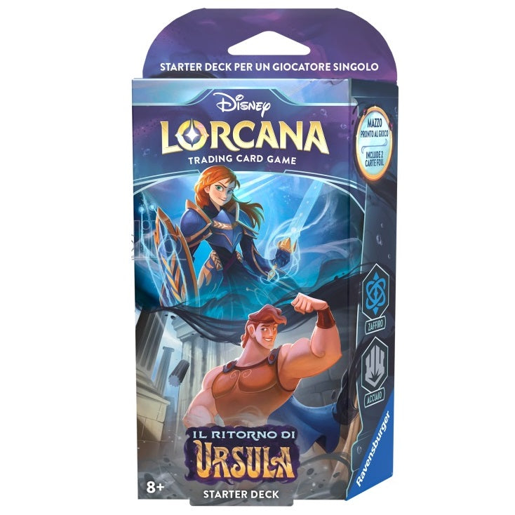 Disney Lorcana "Das Reich der Inkantation" Starter Deck (Hercules) Saphir/Stahl It